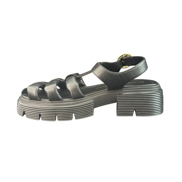 Stuart Weitzman Nolita Fisherman Black Leather Sandals Women's, Size 8.5B NWOB - Picture 3 of 10